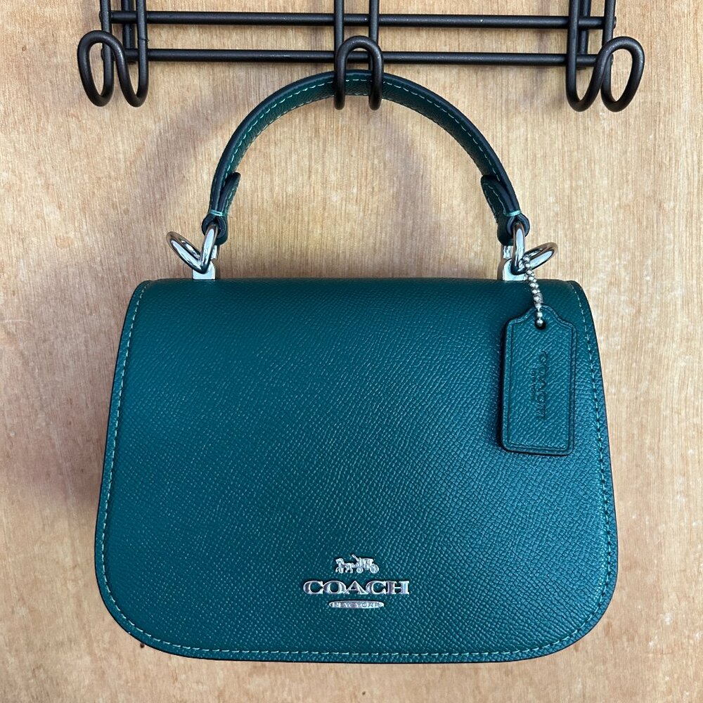 Coach Lysa Top Handle Crossbody Mini Bag Emerald Green